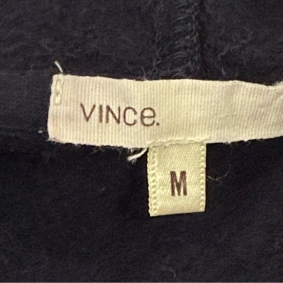 Vince Tunic Hoodie Sweatshirt Deep V Navy Cotton Medium Coastal Chic Beachy - Picture 10 of 10